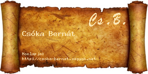 Csóka Bernát névjegykártya